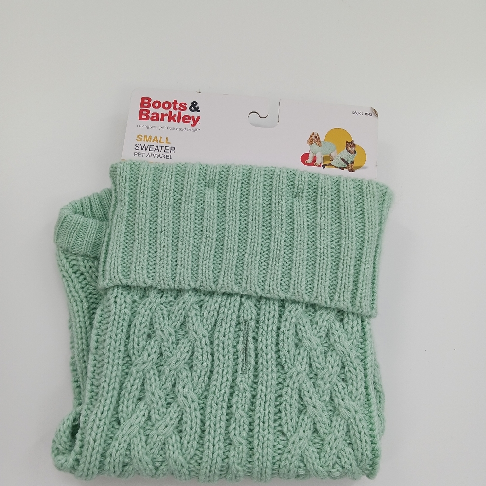 Boots & Barkley Pet Sweater Cable Knit Turtleneck Sweater Dogs Cats Size S - Picture 3 of 7